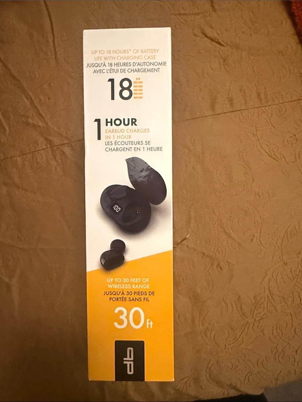 Black Wireless Earbuds with Portable Charging Case